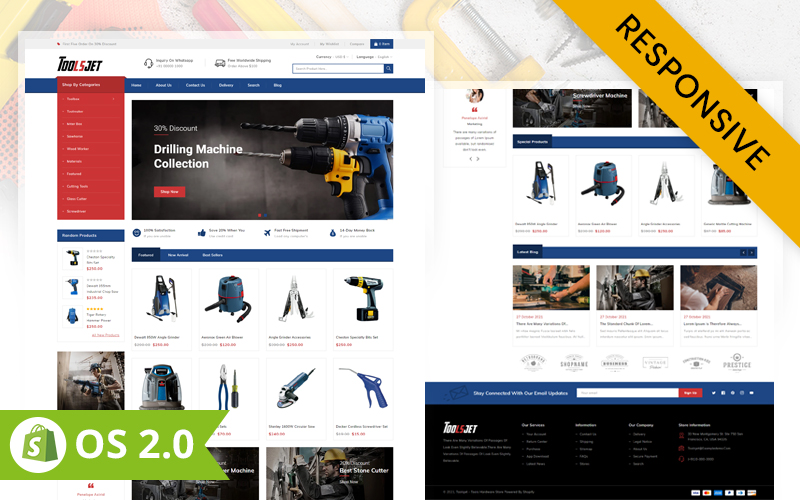 Toolsjet - Best Tools Store Shopify 2.0 Responsive Theme