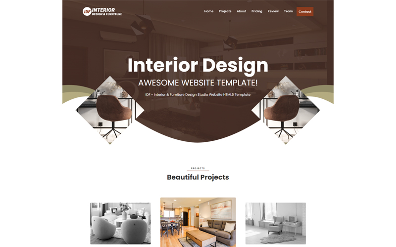 IDF - Interior Design Studio Website Template