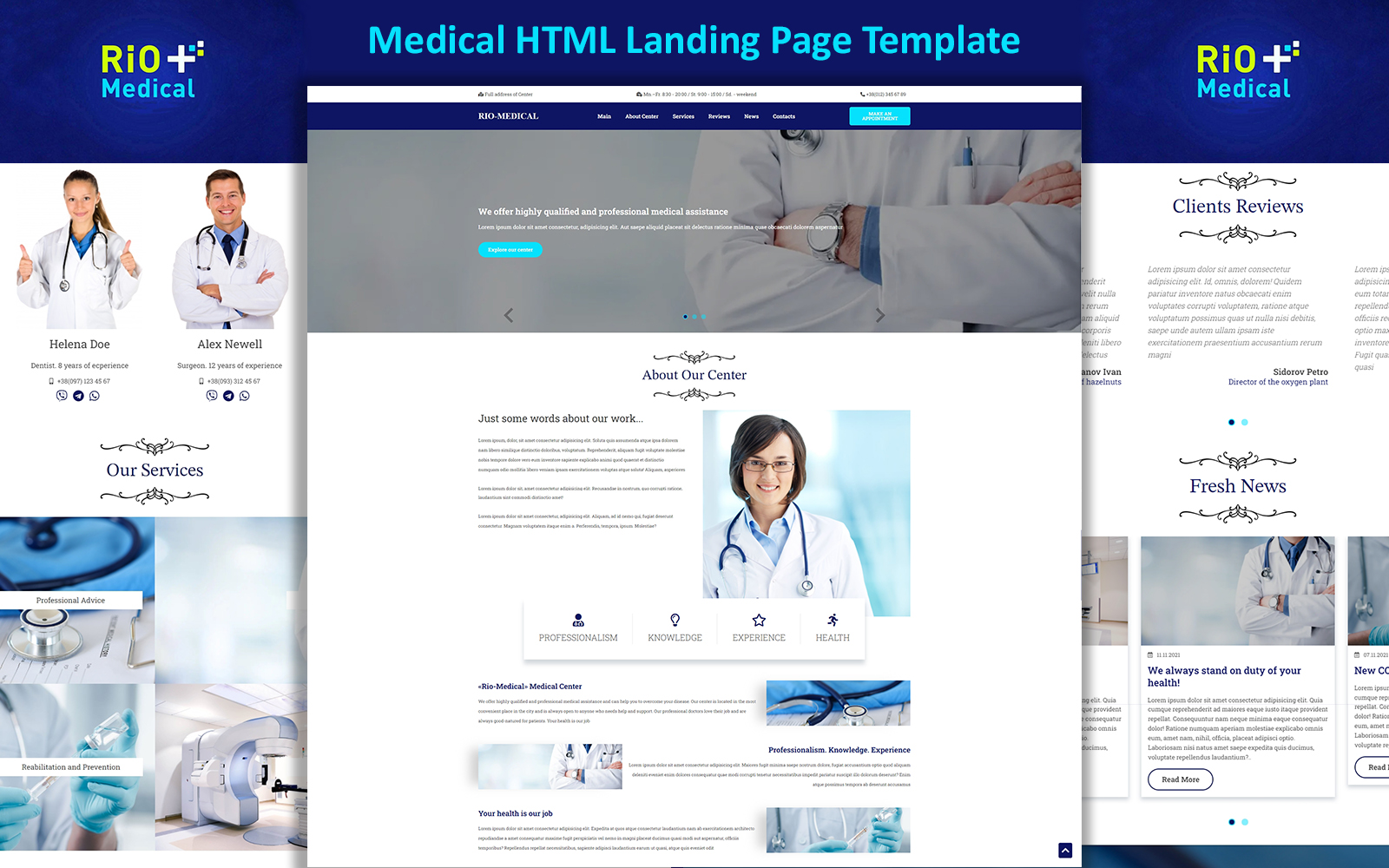 Rio-Medical - Medical HTML5 Landing Page Template