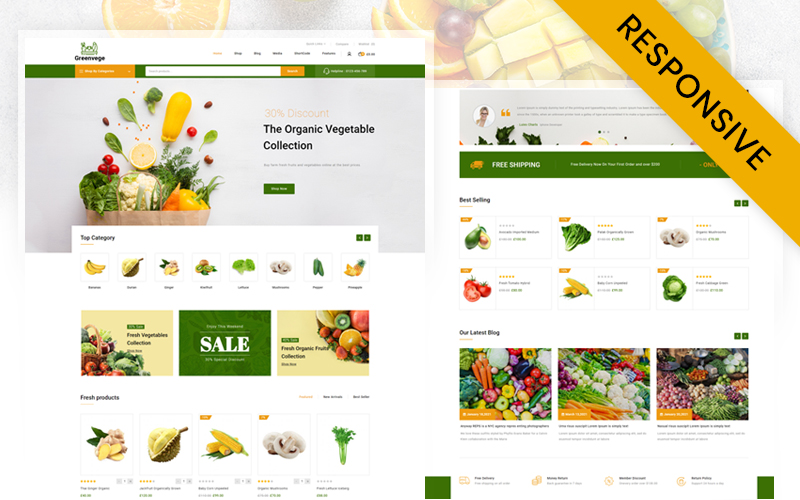 Greenvege - Fresh Organic Store WooCommerce Responsive Theme