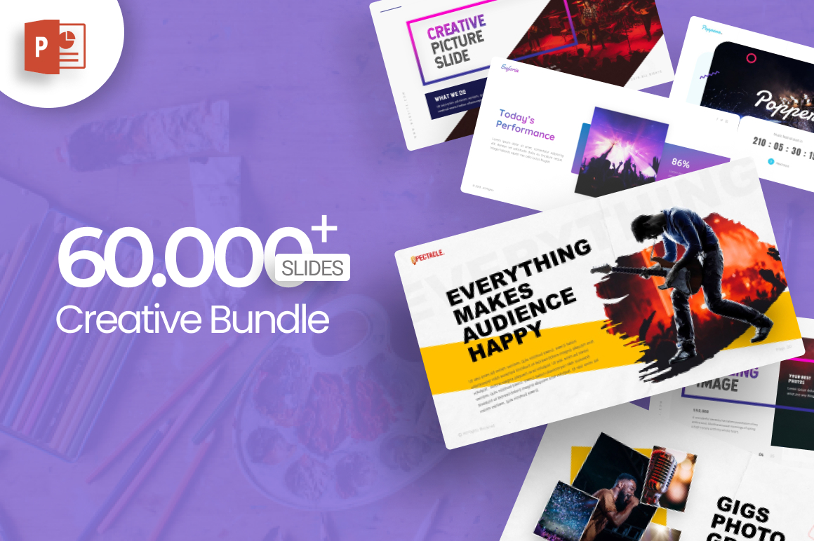 60.000+ Creative (A) Bundle PowerPoint Template