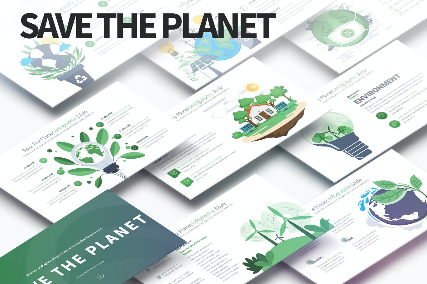 Save The Planet - PowerPoint Infographics Slides