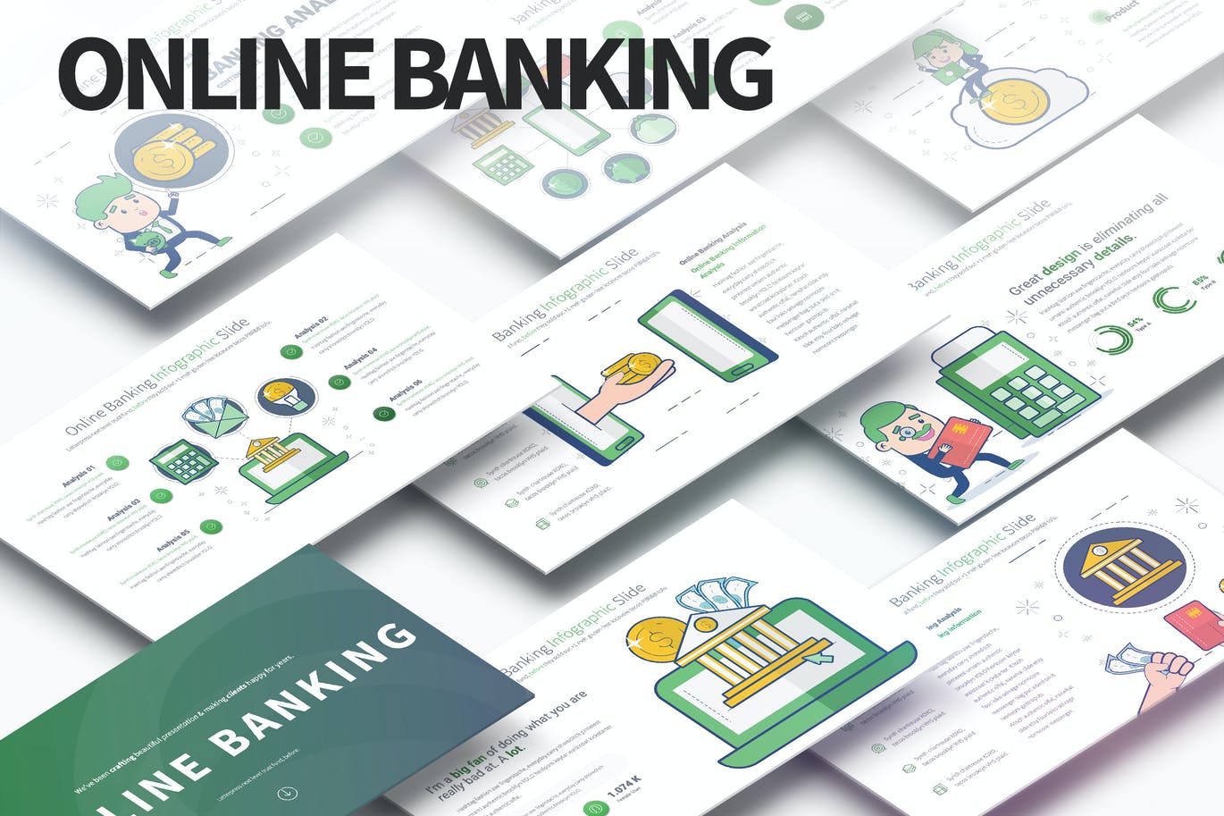 Online Banking - PowerPoint Infographics Slides