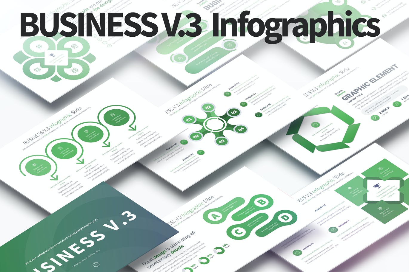 BUSINESS V.3 - PowerPoint Infographics Slides