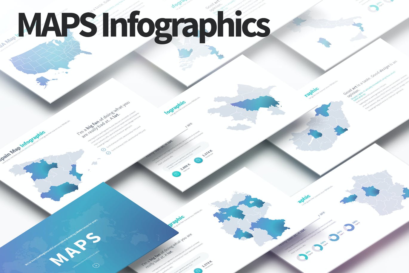 Maps PowerPoint Infographic Slides