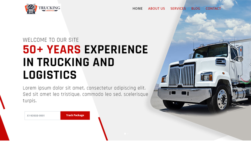 Trucking And Logistics Multipurpose Website Template