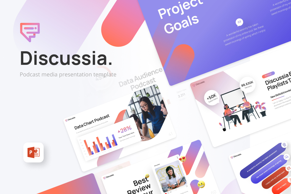 Discussia Creative Multimedia PowerPoint Template