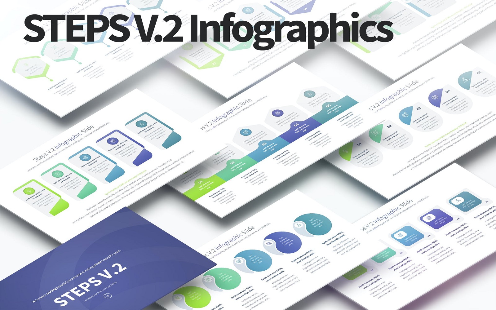 Steps V.2 - PowerPoint Infographics Slides