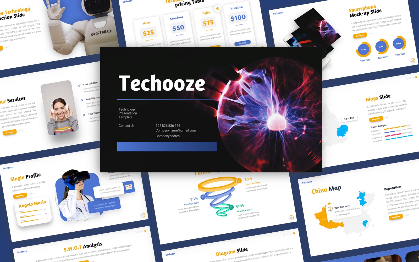 Techooze Technology Multipurpose PowerPoint Template