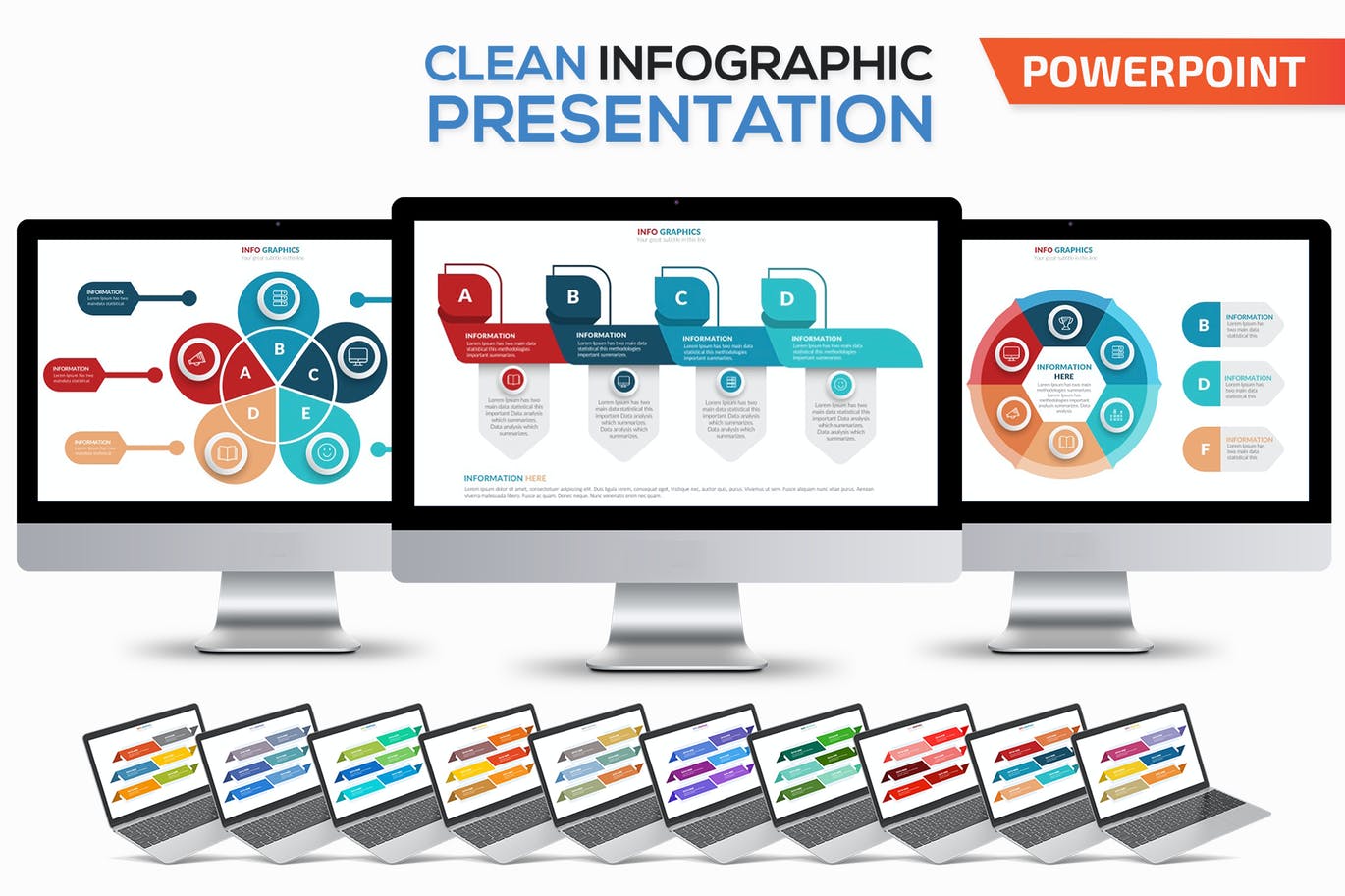 Clean Infographics Powerpoint Template