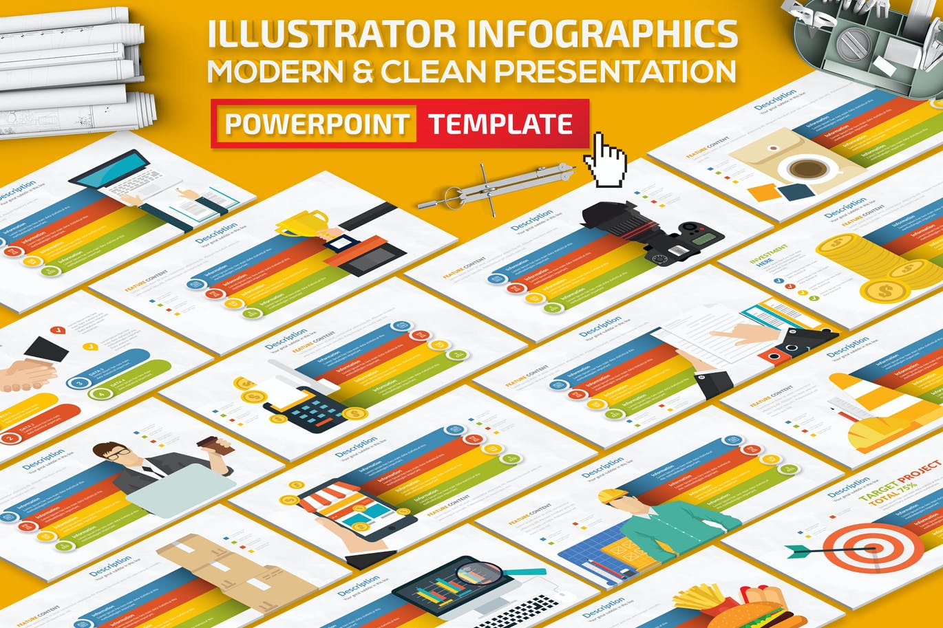 Illustrator Infographics Powerpoint Presentation