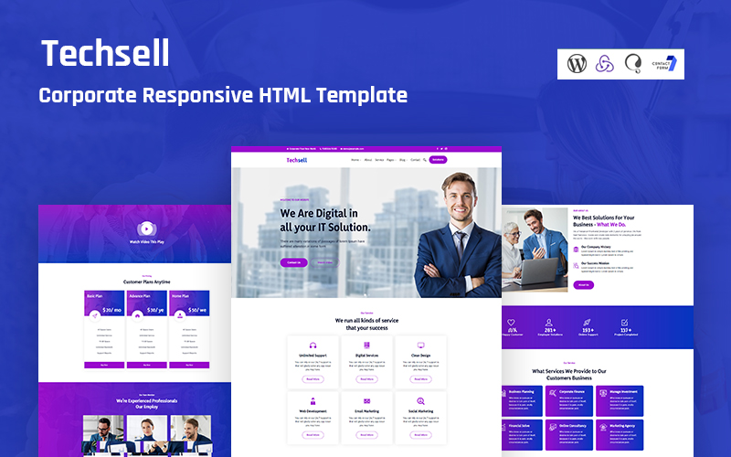 Techsell – Corporate Responsive Website Template