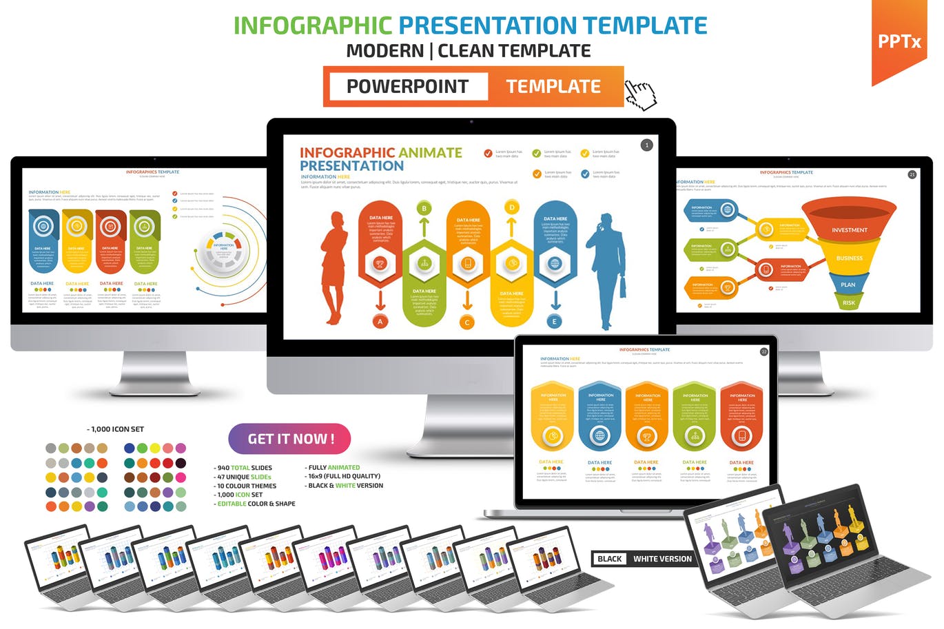 940 Infographic Powerpoint Presentation