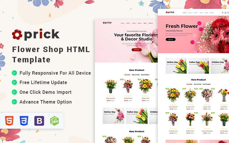 Prick - Flower Shop HTML Template