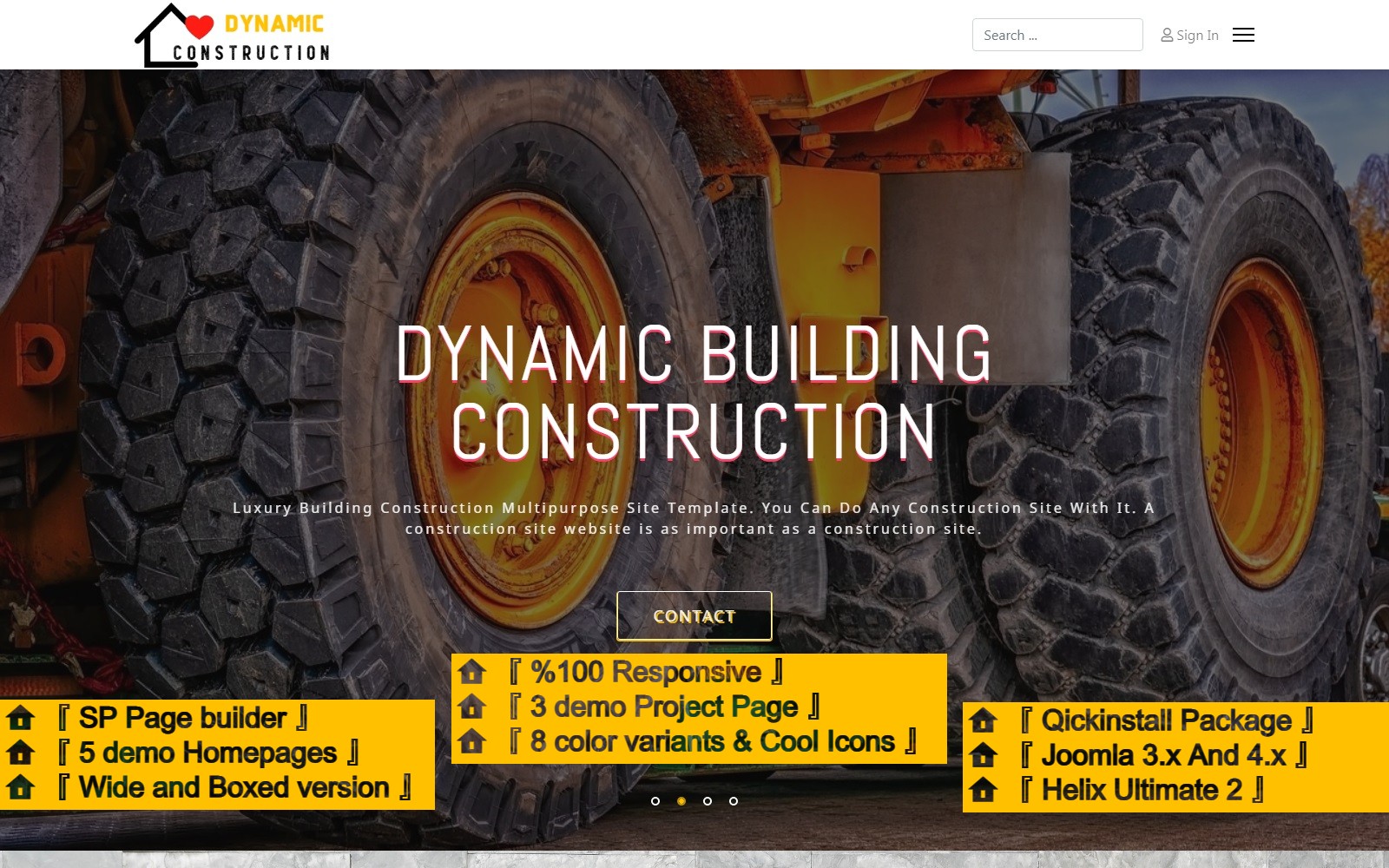 Dynamic Construction Joomla4 Template