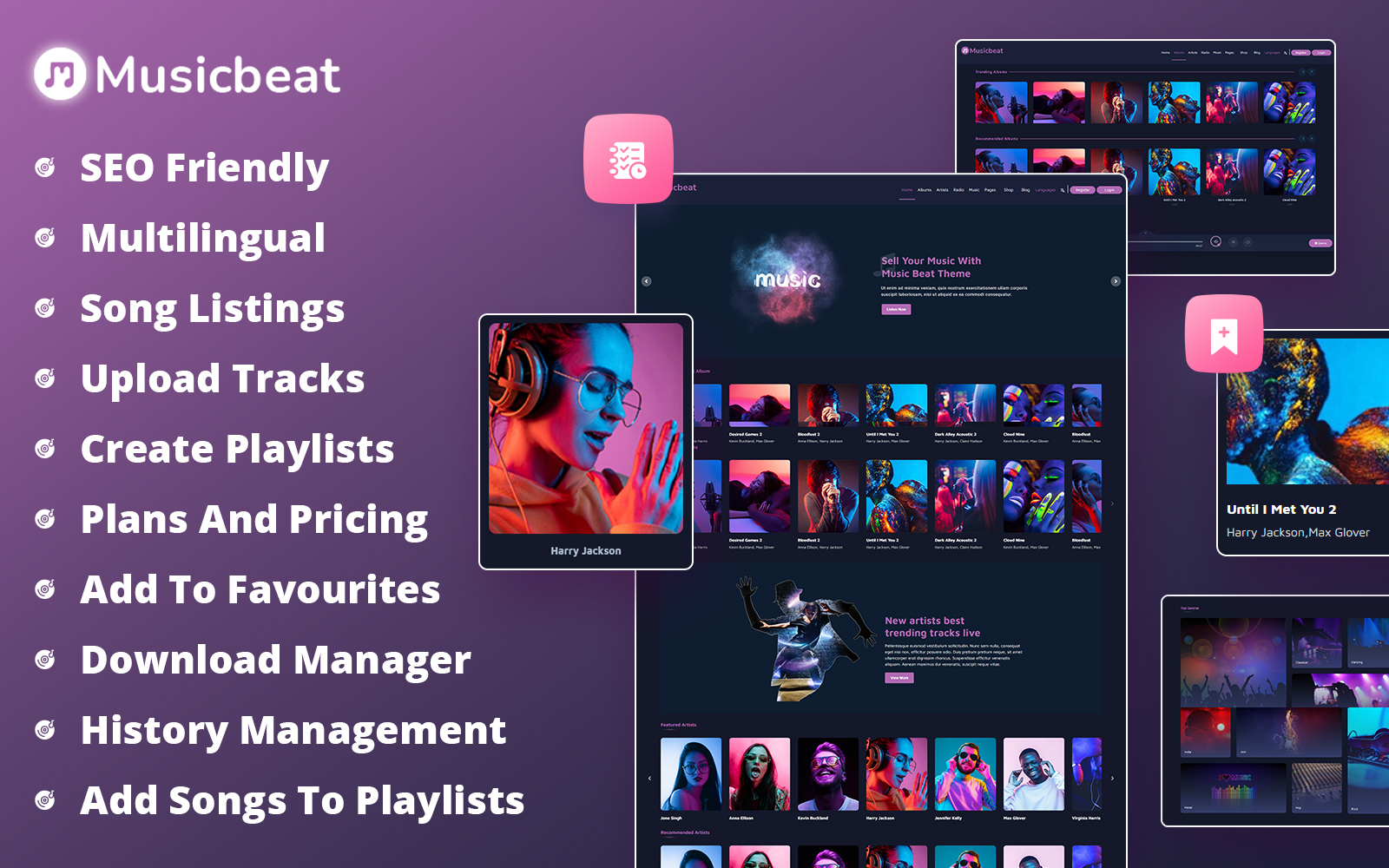 MusicBeat - Web Music Streaming WordPress Theme