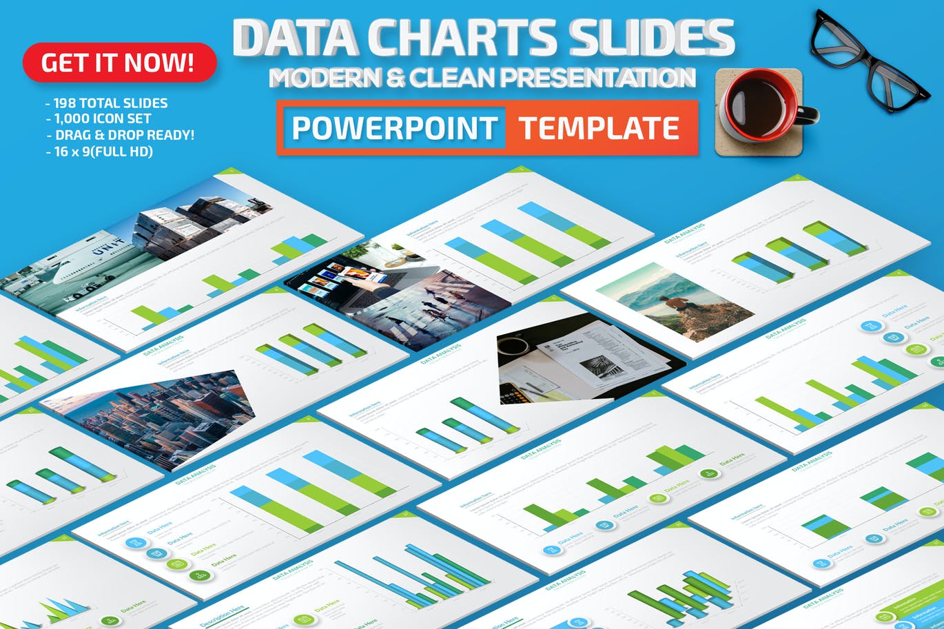 Data Charts Infographics PowerPoint Presentation