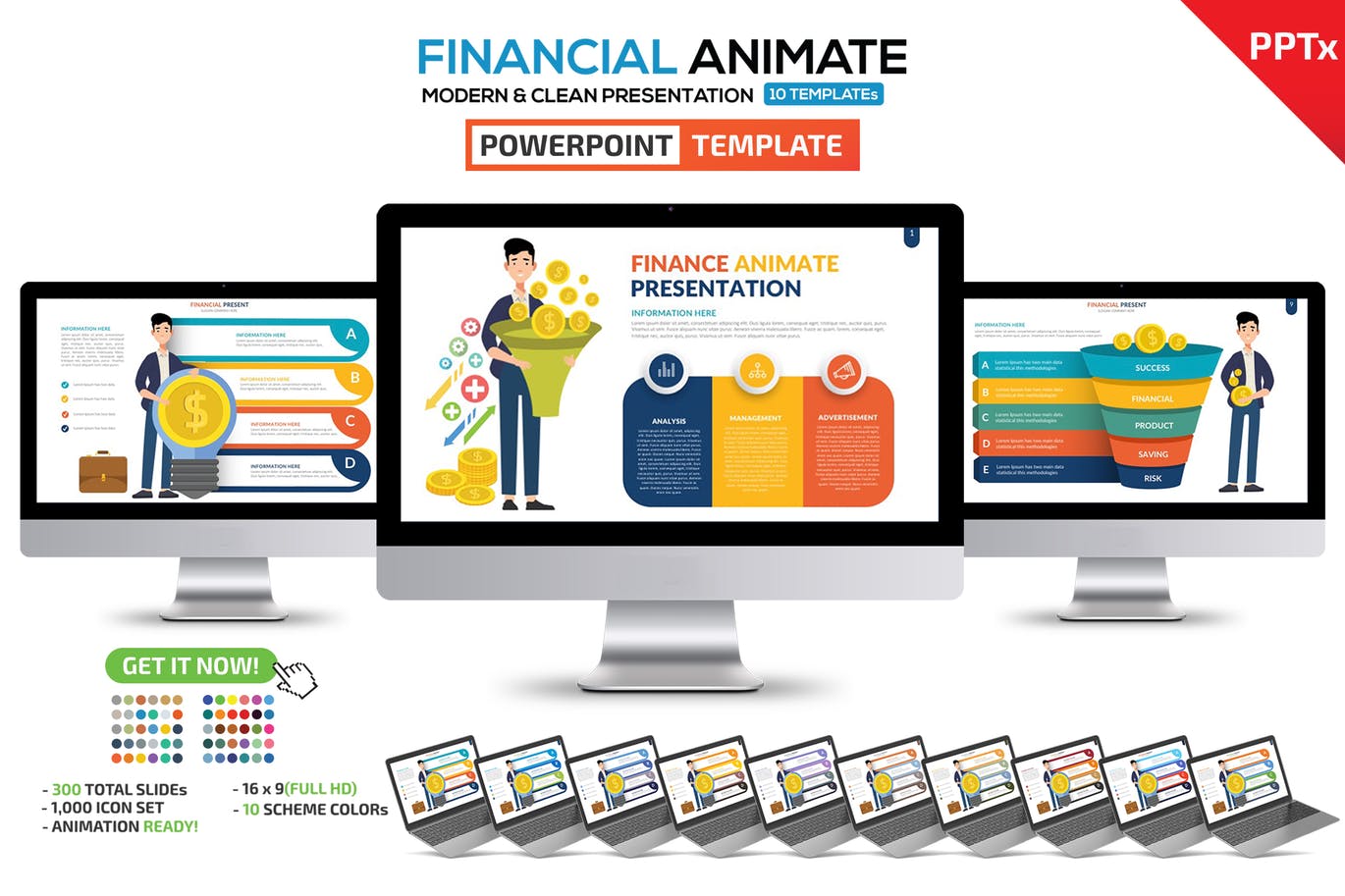 Financial Animate PowerPoint Presentation