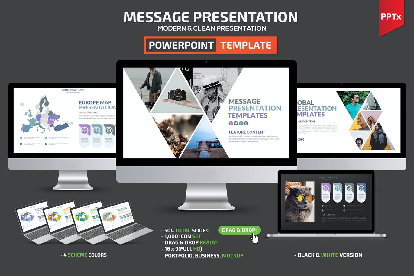 Message PowerPoint Presentation Template