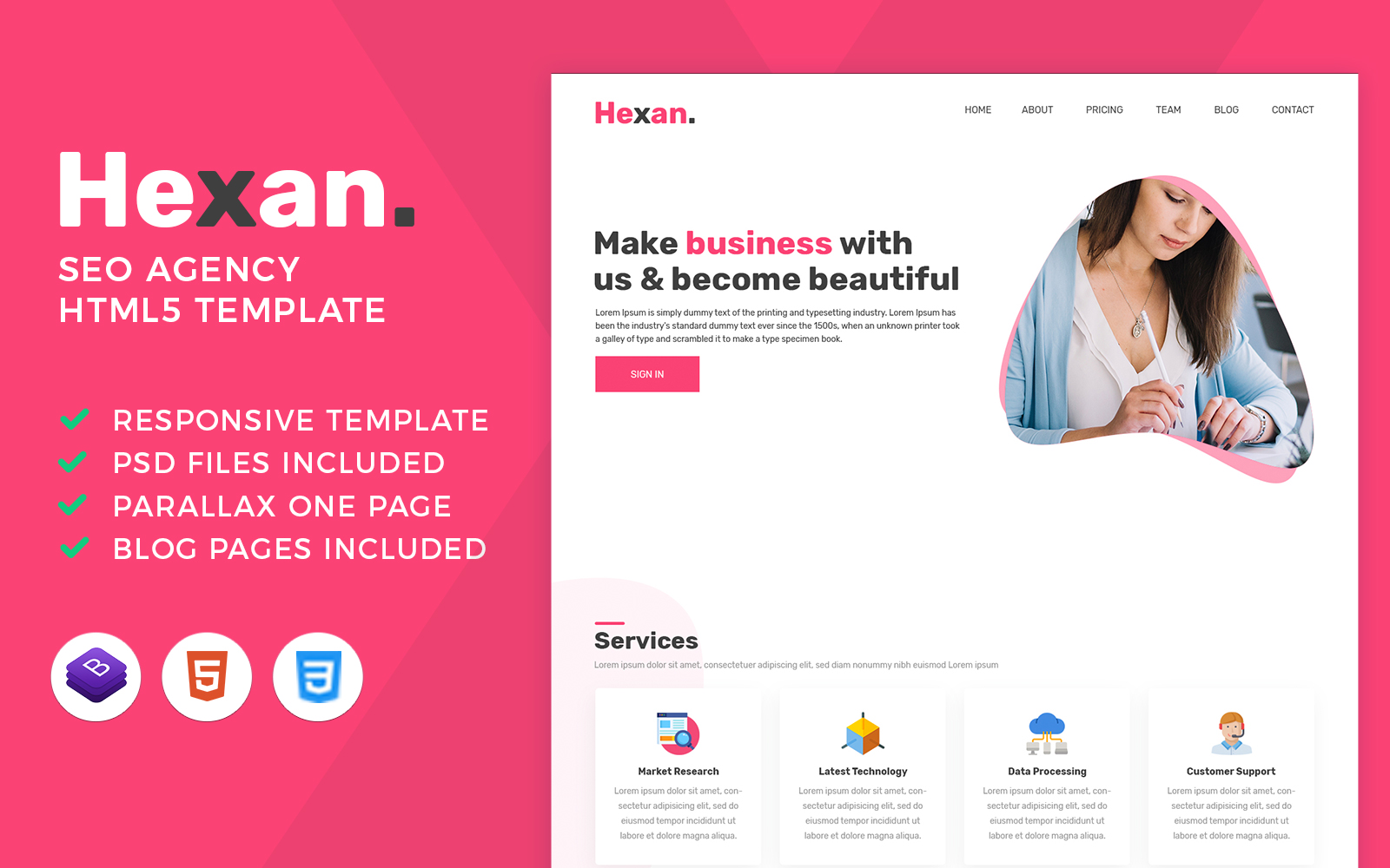 Hexan - Digital Agency/SEO Agency HTML Template