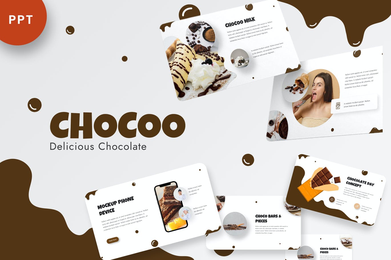 Chocoo - PowerPoint Infographics Slide