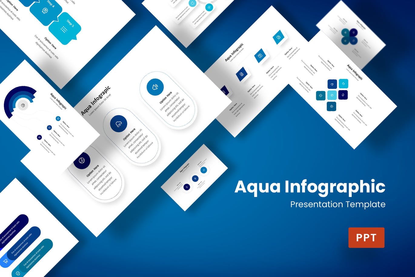Aqua - PowerPoint Infographics Slide
