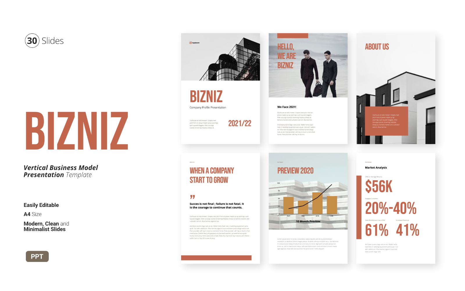 Bizniz - Vertical Business Powerpoint Presentation