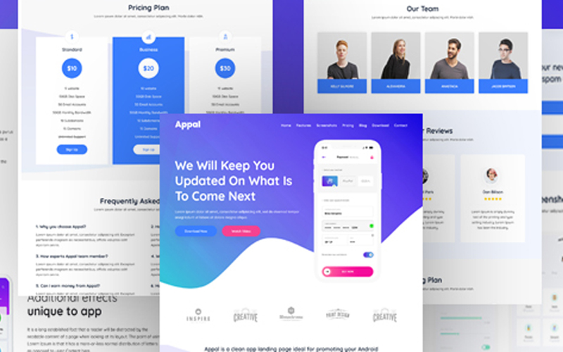 Modèles Landing Page