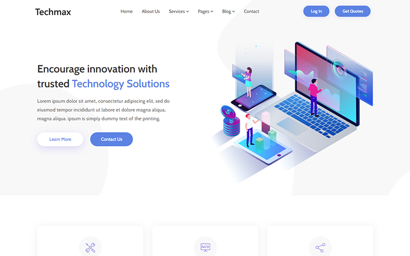 Techmax - IT Solutions and Technology Services HTML5 Responsive Website Template