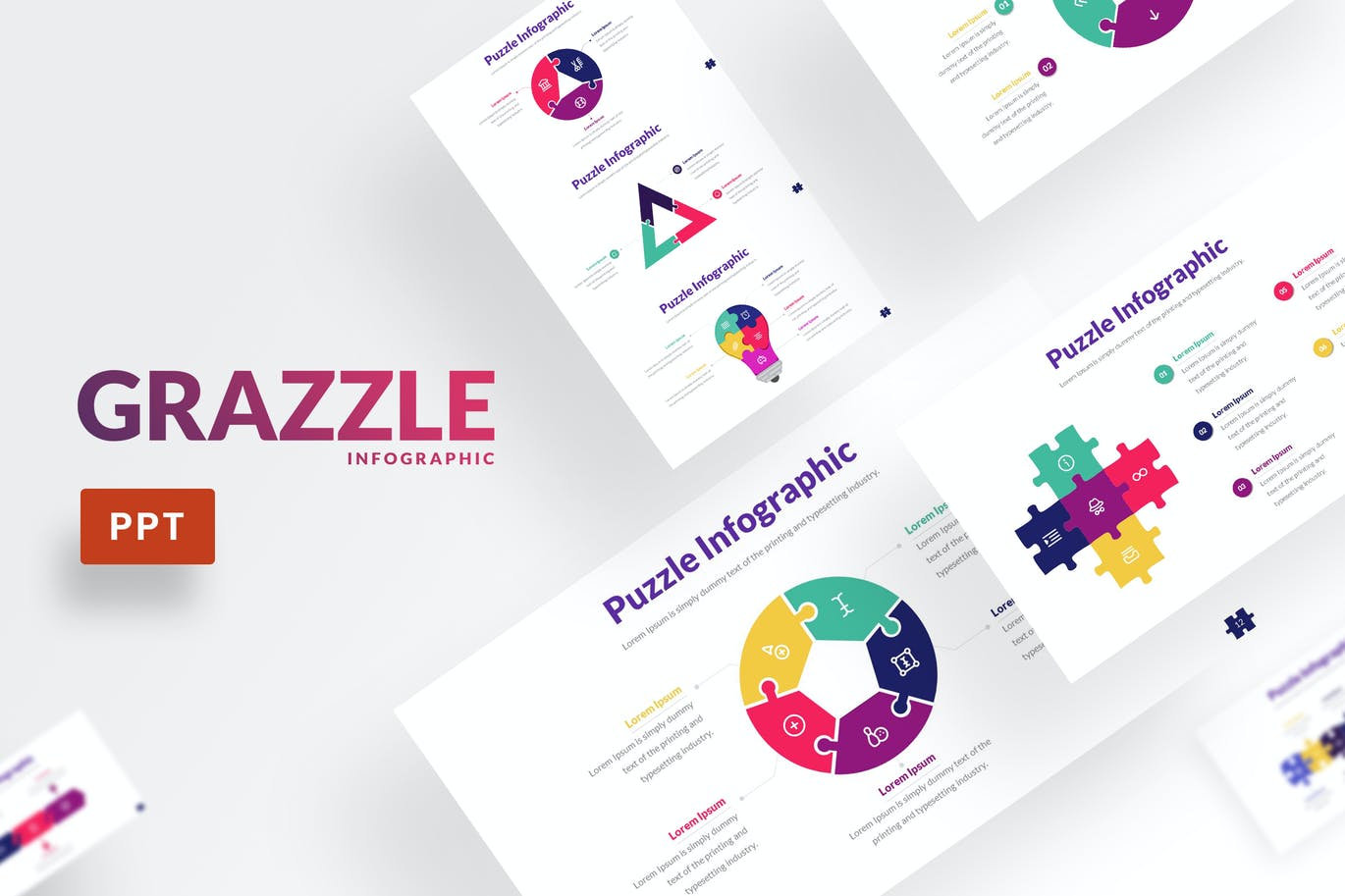 Grazzle - PowerPoint Infographics Slide