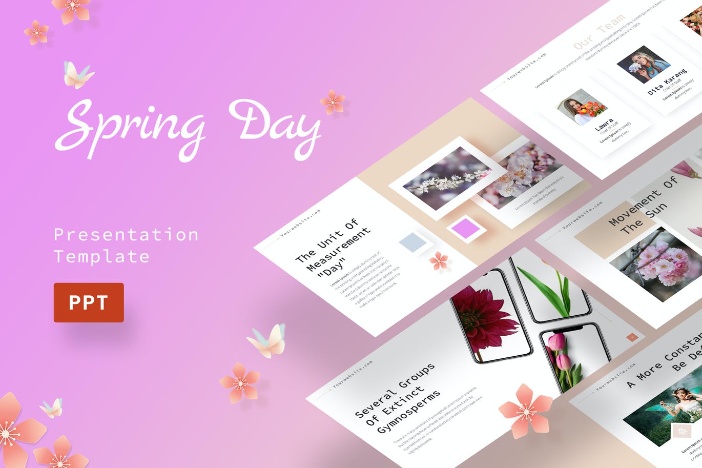 Spring Day - PowerPoint Infographics Slide