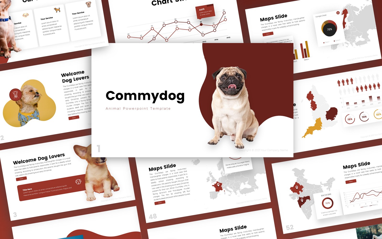 Commydog -  Animal Multipurpose PowerPoint Template
