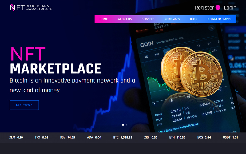 NFT Marketplace & Blockchain Website Template