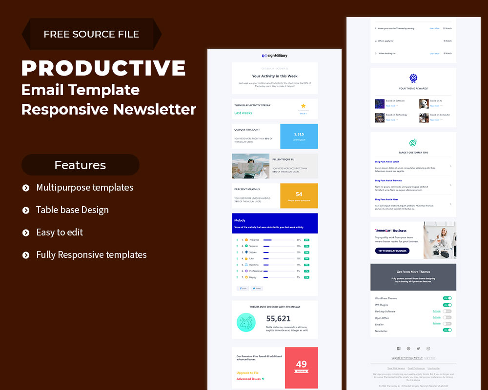 Productive - Email Template Responsive Newsletter