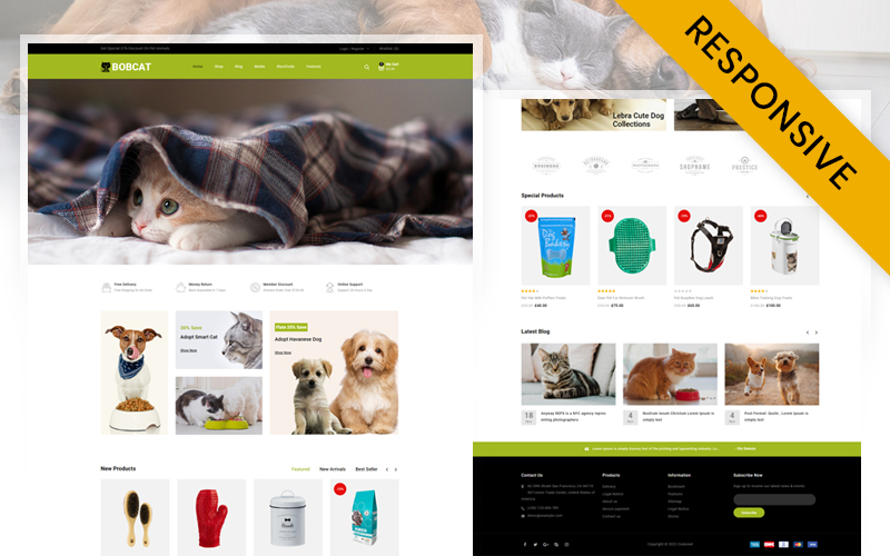 Bobcat - Pets and Animals Shop Elementor WooCommerce Responsive Theme