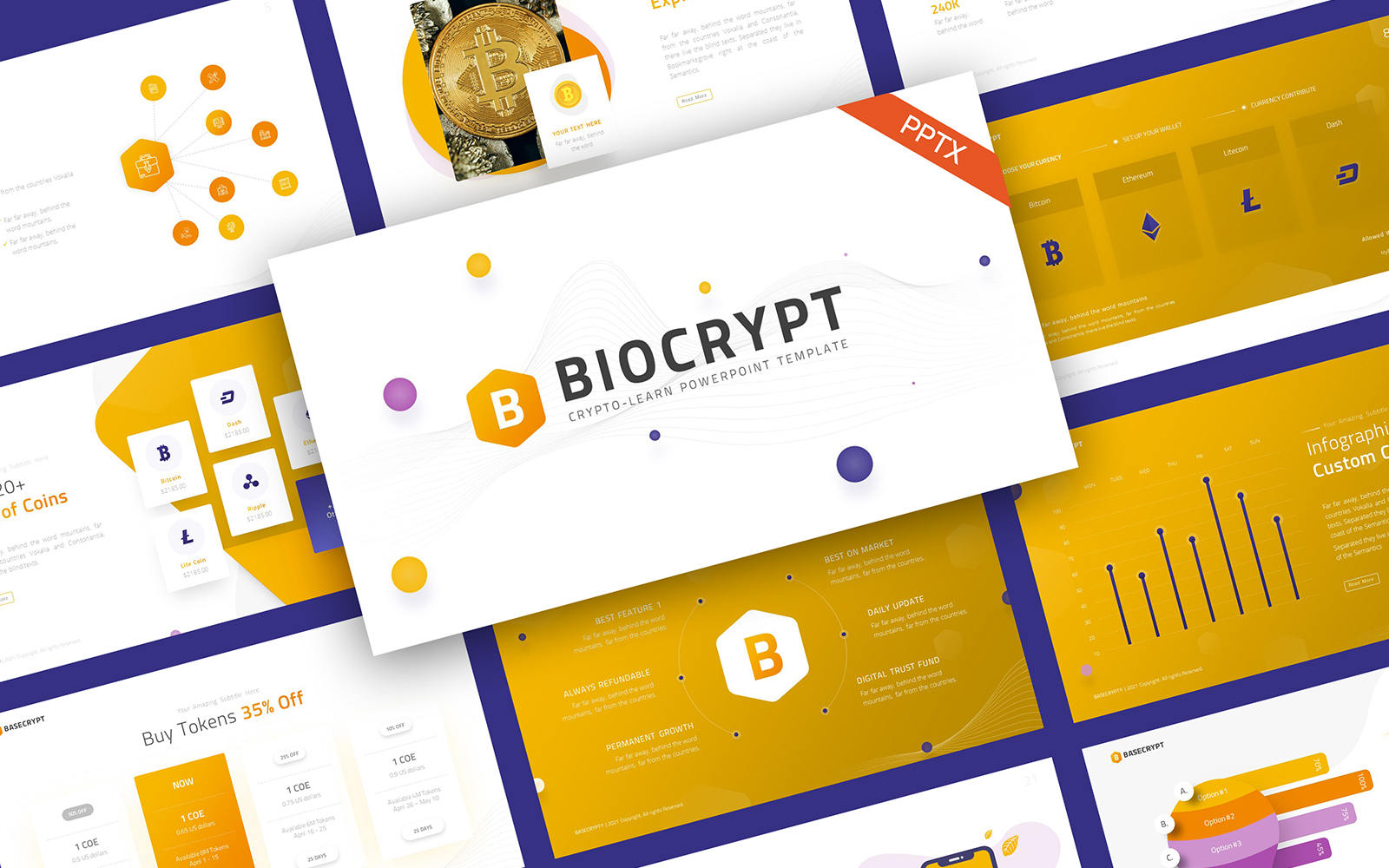 Biocrypt Cryptocurrency PowerPoint Template