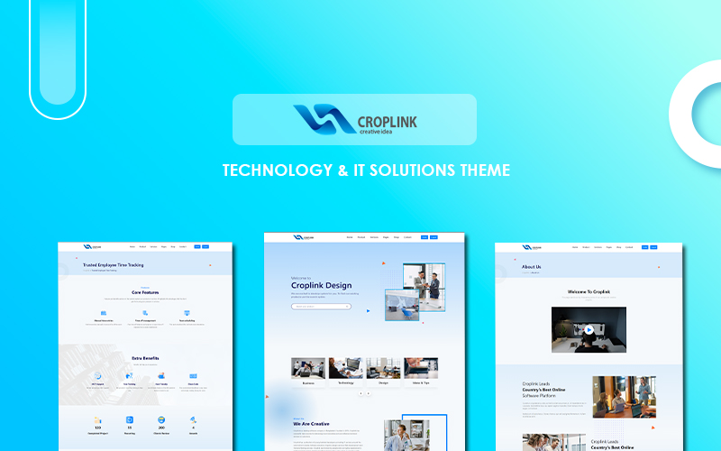 CROPLINK - Tech Corporate & Ecommerce WordPress Theme