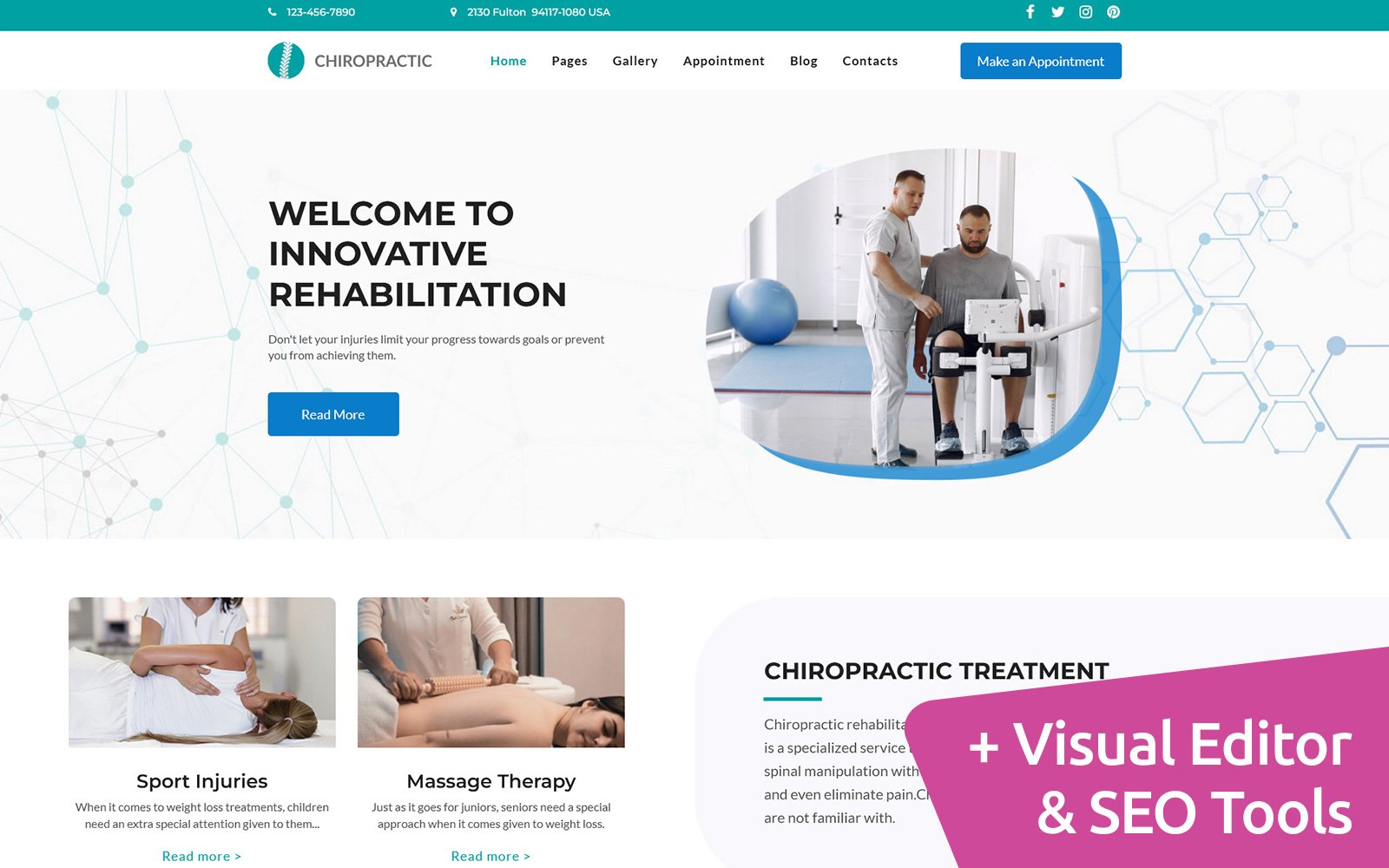 Chiropractic MotoCMS Website Design