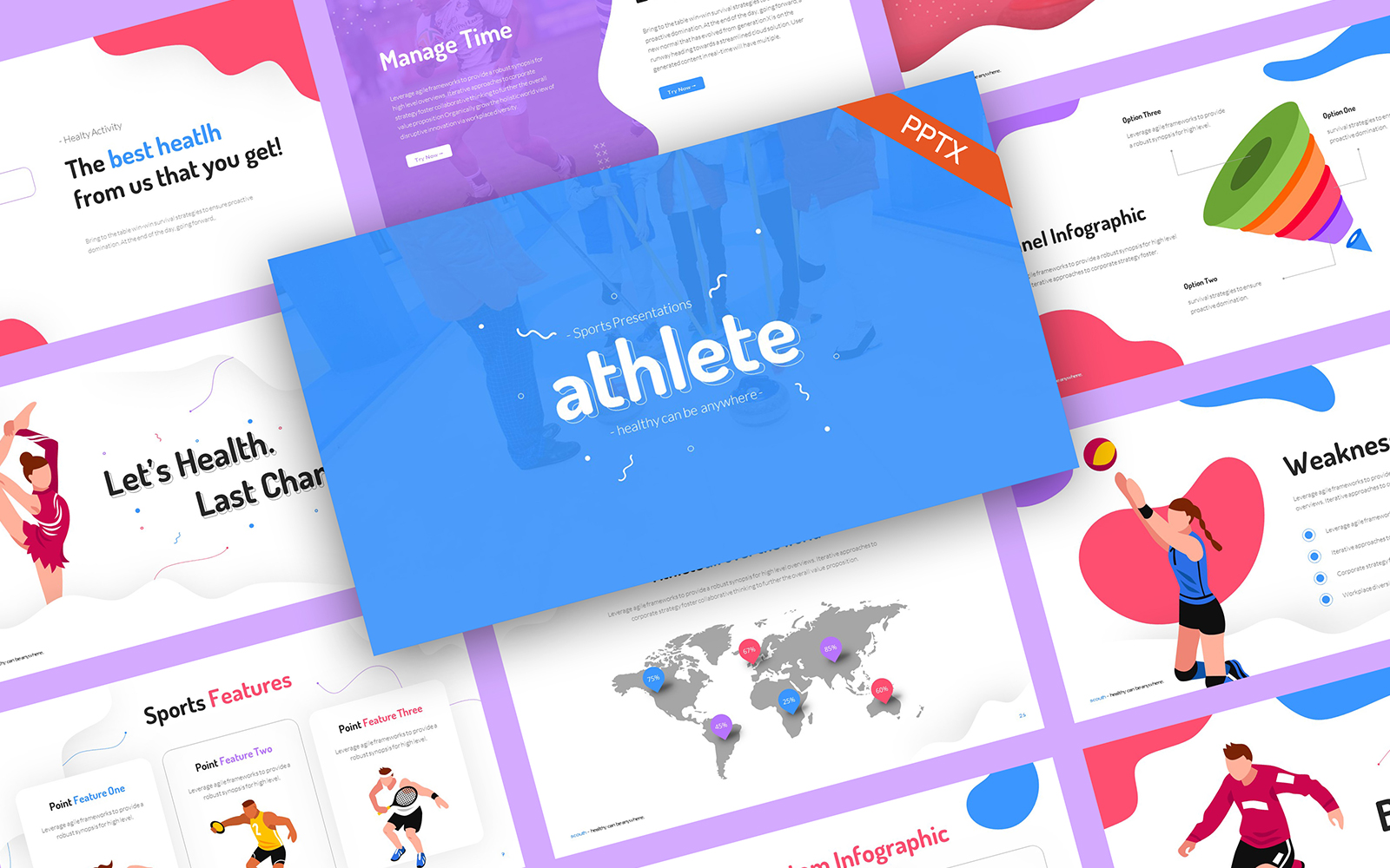 Athlete Sports Olympic PowerPoint Template