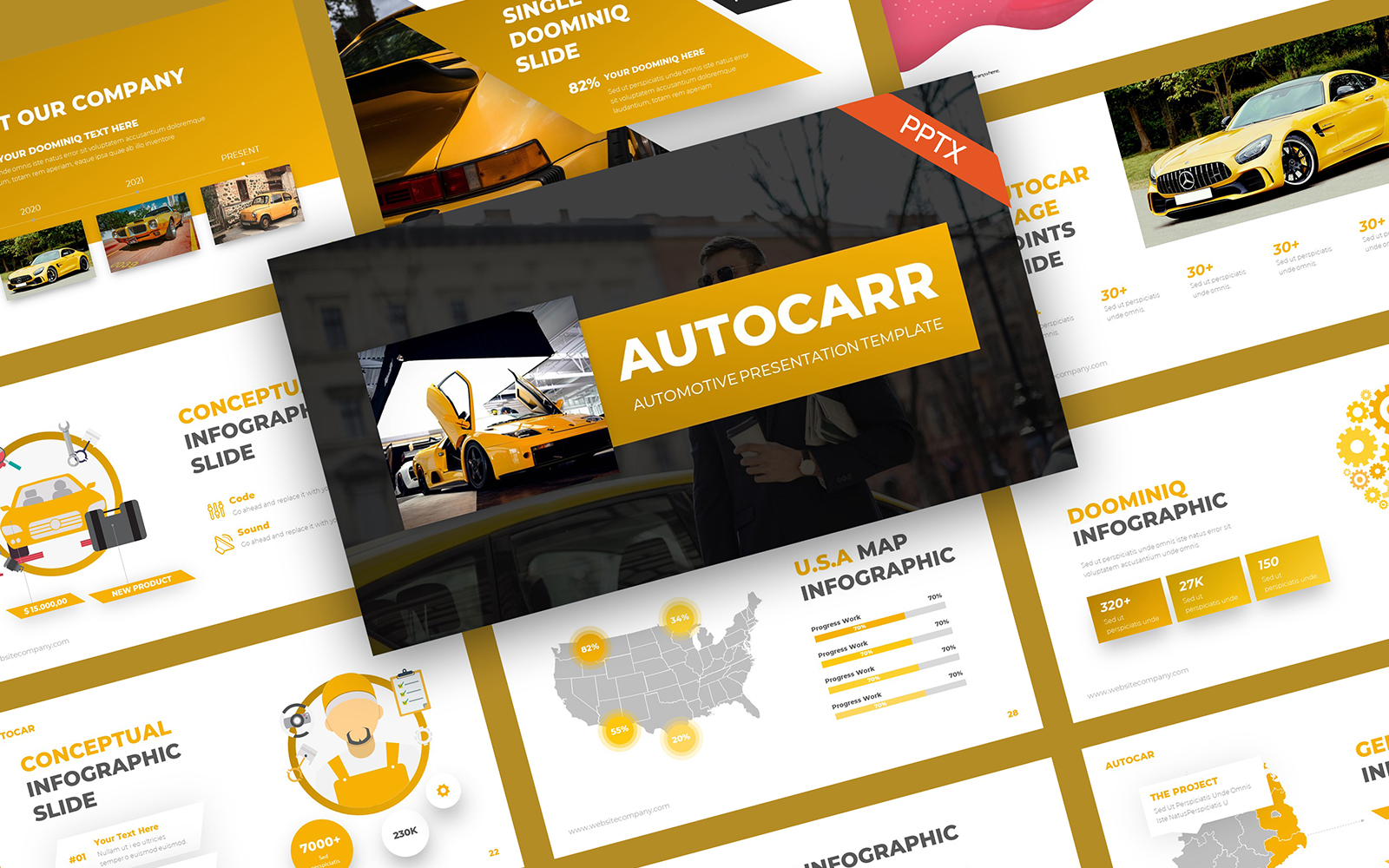 AutoCar Automotive PowerPoint Template