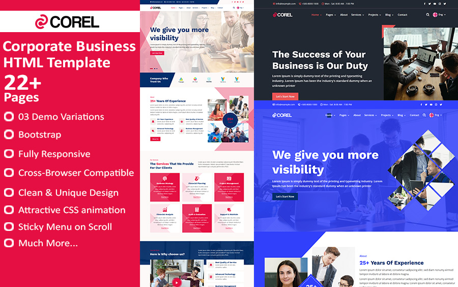Corel - Corporate Business HTML Website Template