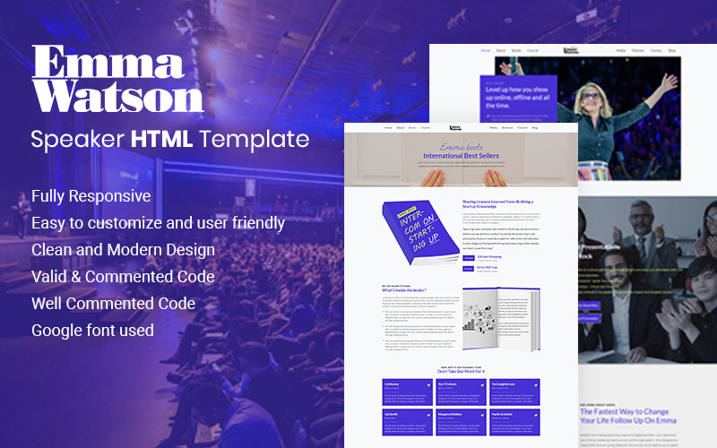 Emma - Watson Motivational Speaker Personal Portfolio Template