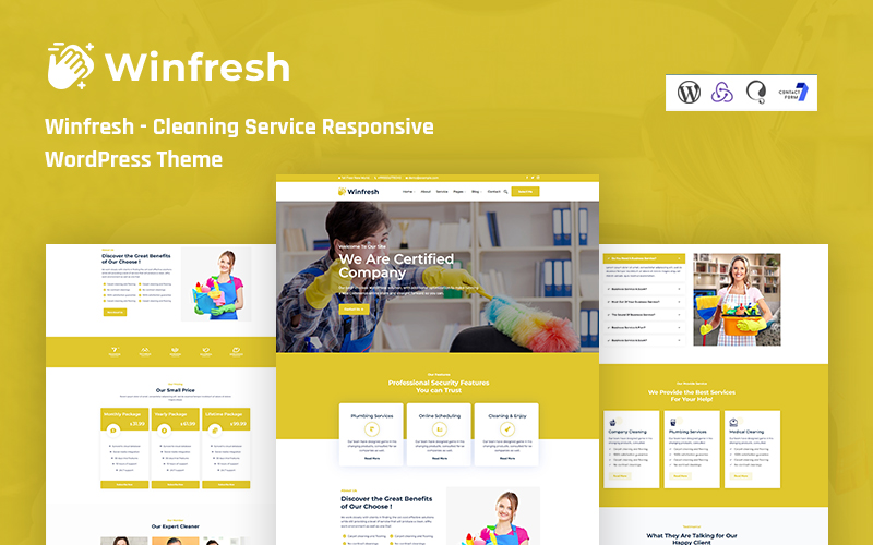 Winfresh - Cleaning Service Responsive WordPress Theme