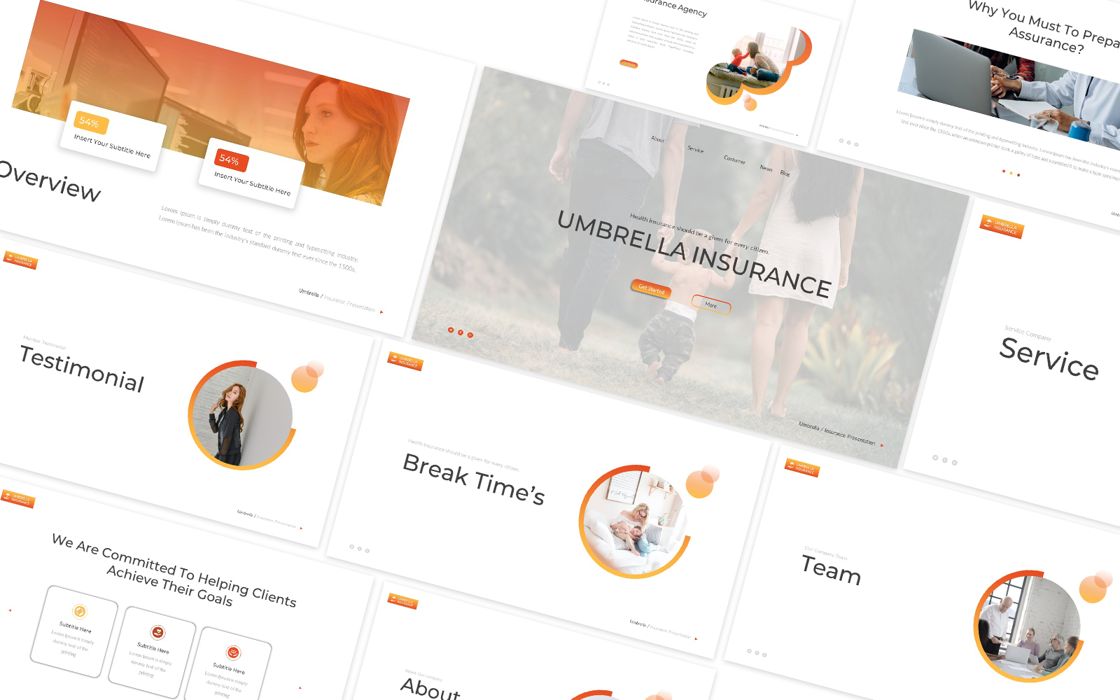 Umbrella Insurance Powerpoint Template