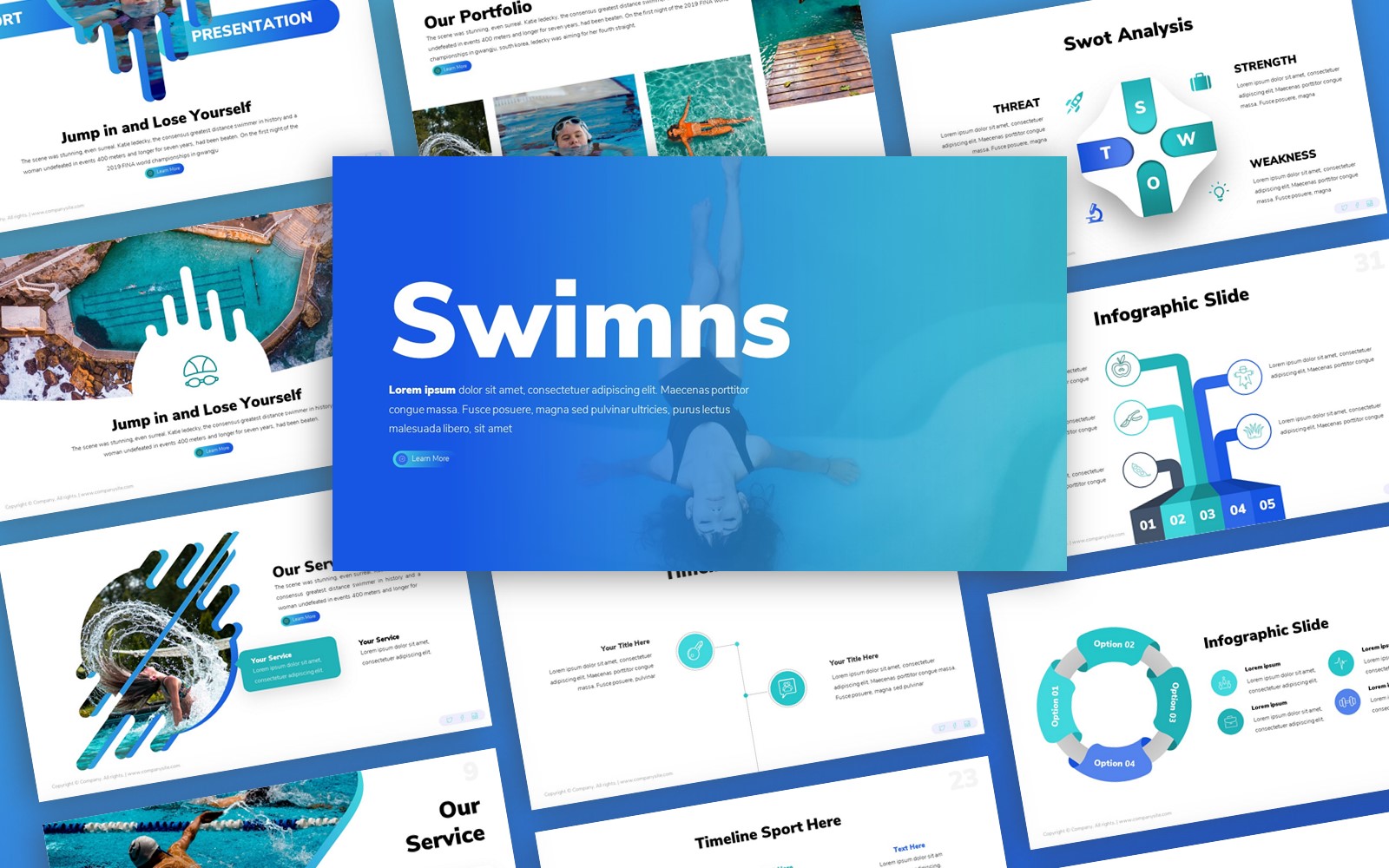 Swimns - Sport Multipurpose PowerPoint Template