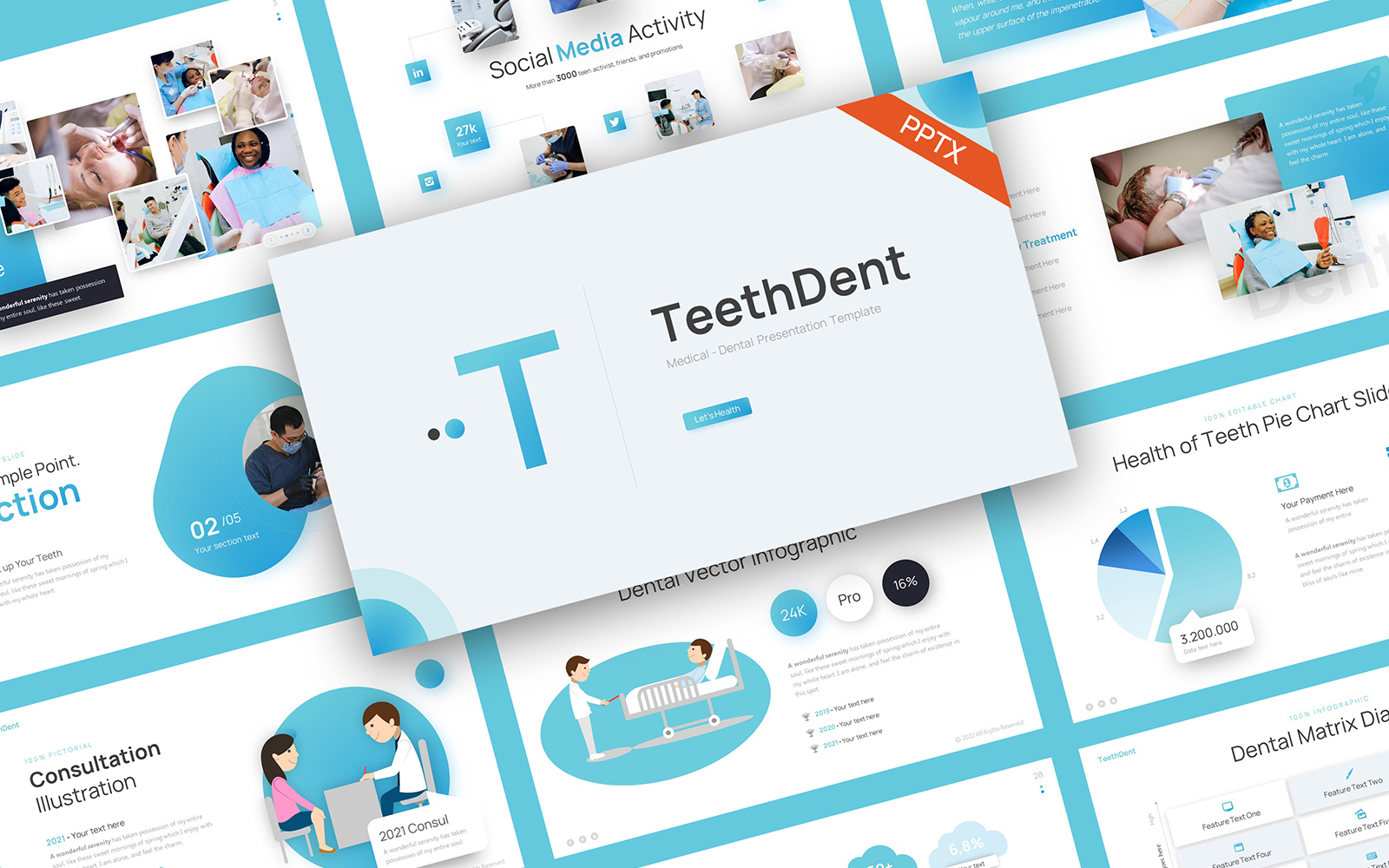 TeethDent Medical Dental PowerPoint Template