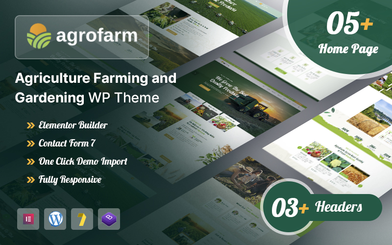 Agrofarm - Agriculture Farming & Gardening WordPress Theme