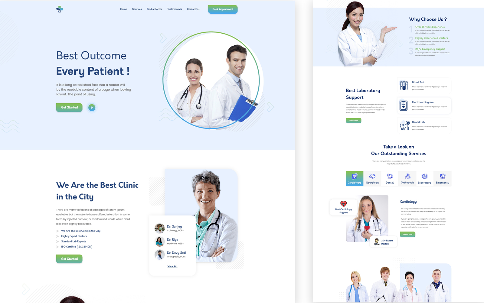 Docex - Clinic Services One Page HTML Template