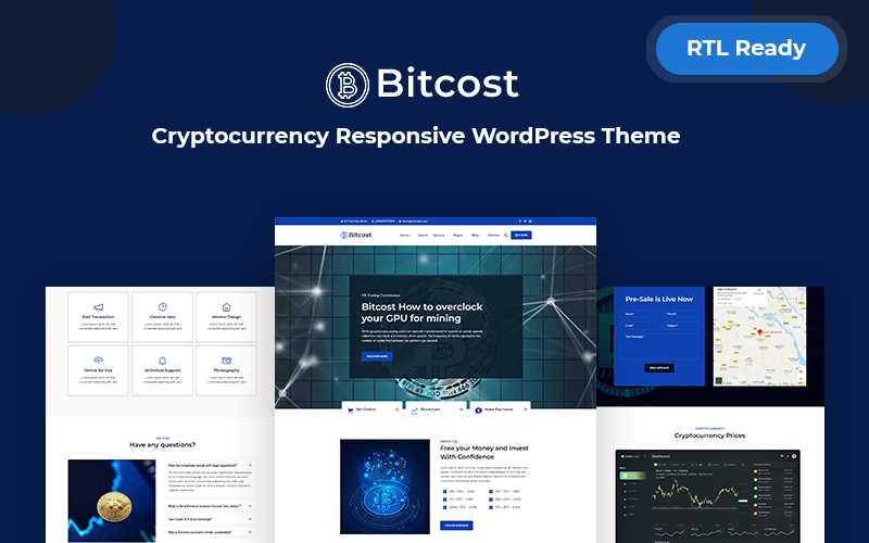Bitcost - Cryptocurrency &  Bitcoin Responsive WordPress Theme