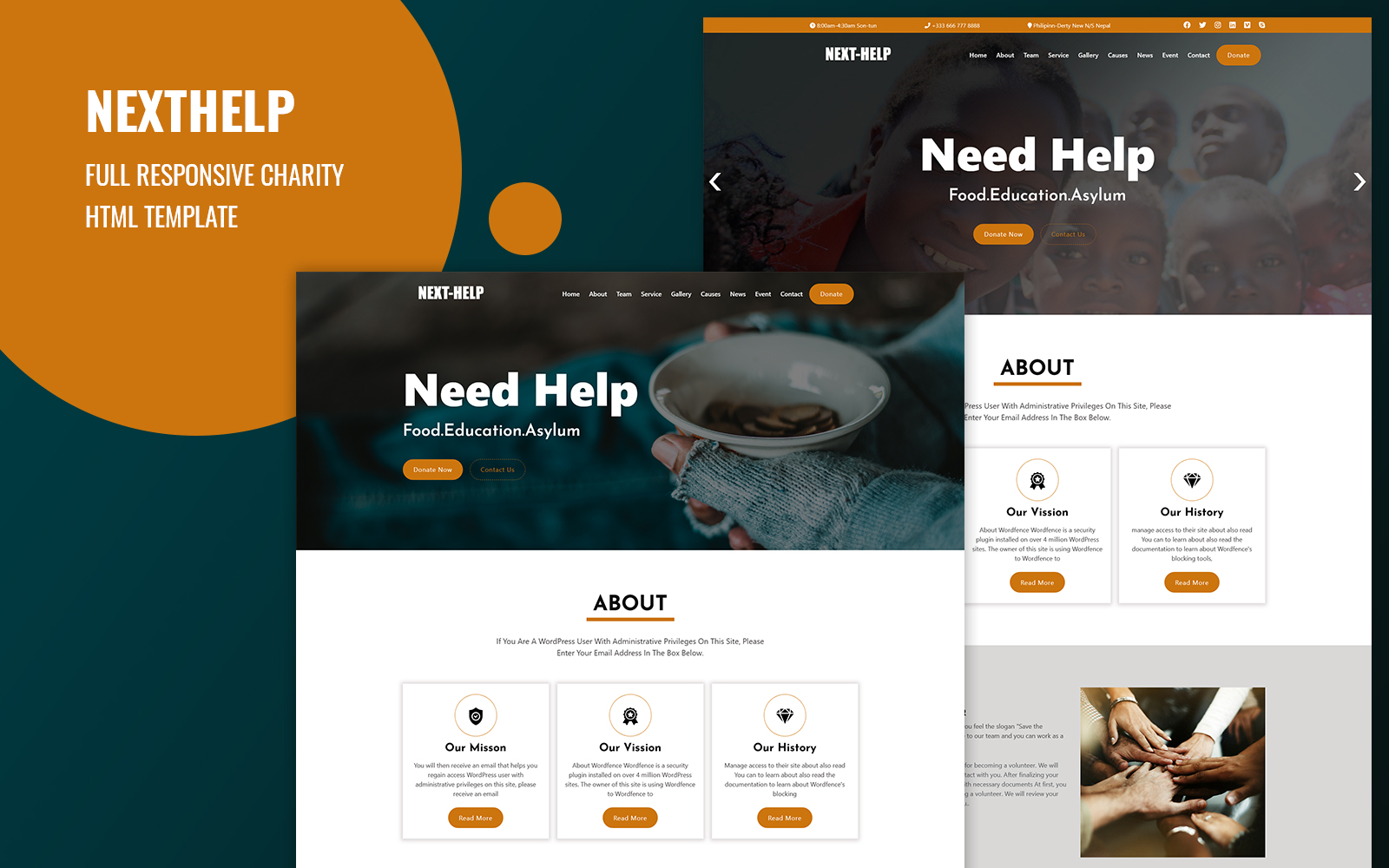 NextHelp - Multipurpose Charity Fund Raising HTML Template